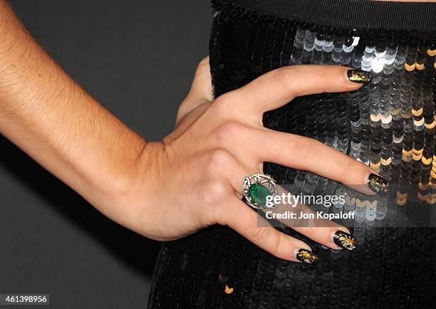 Actress Sarah Hyland attends the 16th Annual Warner Bros. And InStyle Post-Golden Globe Party at The Beverly Hilton Hotel on January 11, 2015 in...