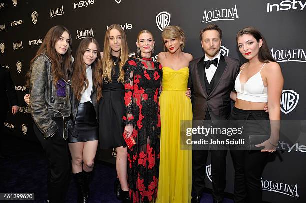 Musicians Danielle Haim, Alana Haim and Este Haim of the rock band HAIM, actress Jaime King, Singer-songwriter Taylor Swift, InStyle Editor in Chief...