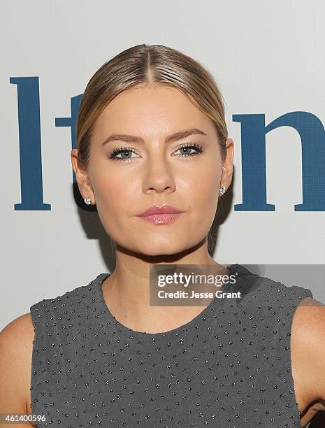 Actress Elisha Cuthbert attends Universal, NBC, Focus Features and E! Entertainment 2015 Golden Globe Awards After Party sponsored by Chrysler and...