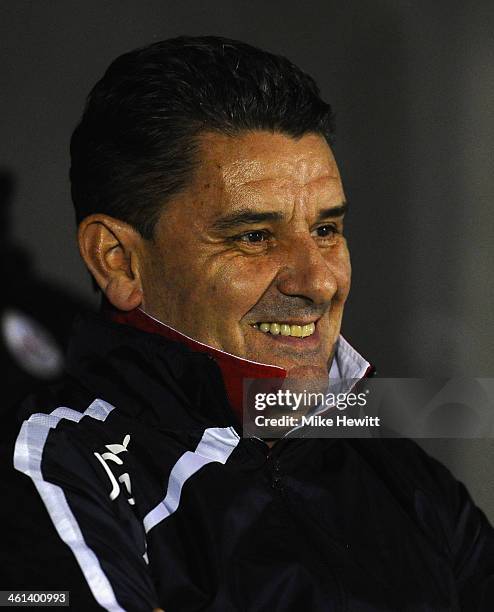 Crawley manager John Gregory looks on during the FA Cup Second Round Replay between Crawley Town and Bristol Rovers at Broadfield Stadium on January...