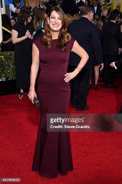 Author Gillian Flynn attends the 72nd Annual Golden Globe Awards at The Beverly Hilton Hotel on January 11, 2015 in Beverly Hills, California.