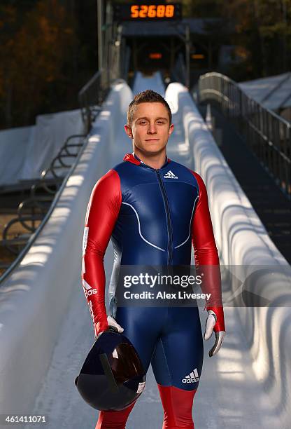 David Swift of the Team GB Skeleton Team poses for a portrait on October 15, 2013 in Lillehammer, Norway.