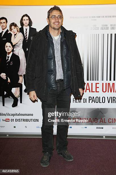 Pierfrancesco Diliberto attends the 'Il Capitale Umano' Premiere at The Space Moderno on January 8, 2014 in Rome, Italy.