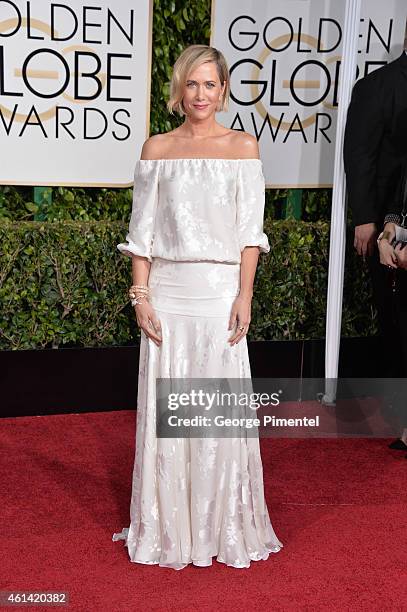 Actress Kristen Wiig attends the 72nd Annual Golden Globe Awards at The Beverly Hilton Hotel on January 11, 2015 in Beverly Hills, California.