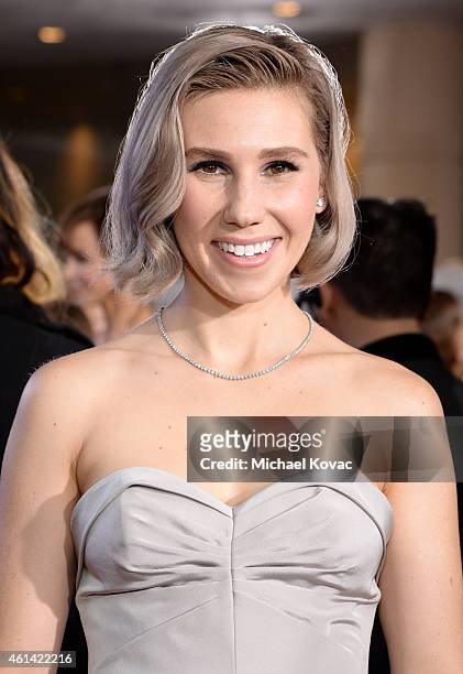 Actress Zosia Mamet attends the 72nd Annual Golden Globe Awards at The Beverly Hilton Hotel on January 11, 2015 in Beverly Hills, California.