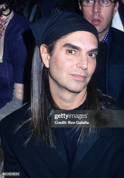 Photographer Steven Meisel attends the Fall 2002 New York Fashion Week: Marc Jacobs Fashion Show on February 11, 2002 at the 69th Regiment Armory in...