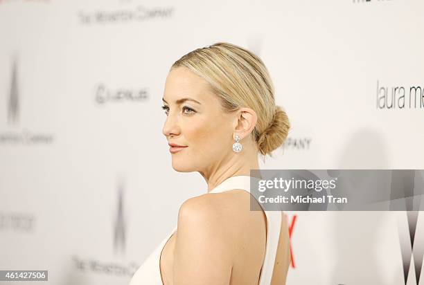 Kate Hudson arrives at The Weinstein Company and Netflix Golden Globes afterparty held on January 11, 2015 in Beverly Hills, California.