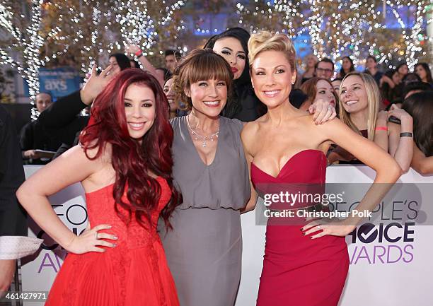 Actors Jillian Rose Reed, Nikki DeLoach and Desi Lydic attend The 40th Annual People's Choice Awards at Nokia Theatre L.A. Live on January 8, 2014 in...