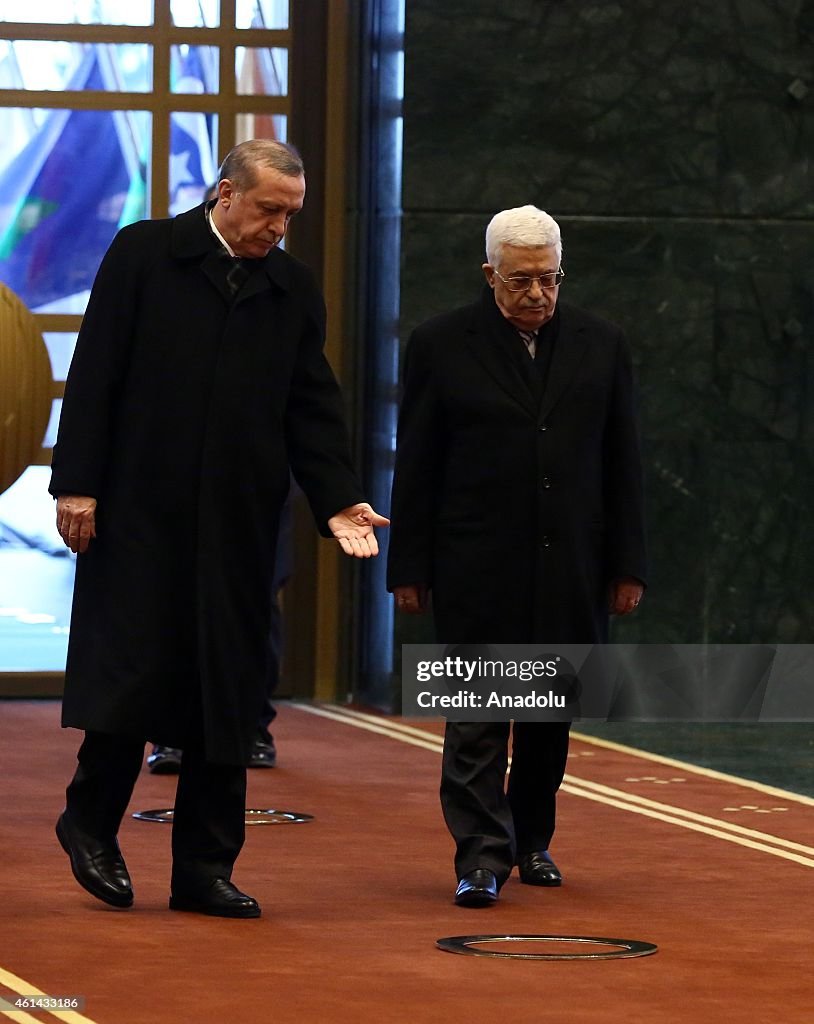 Turkish President Erdogan meets Palestinian President Abbas