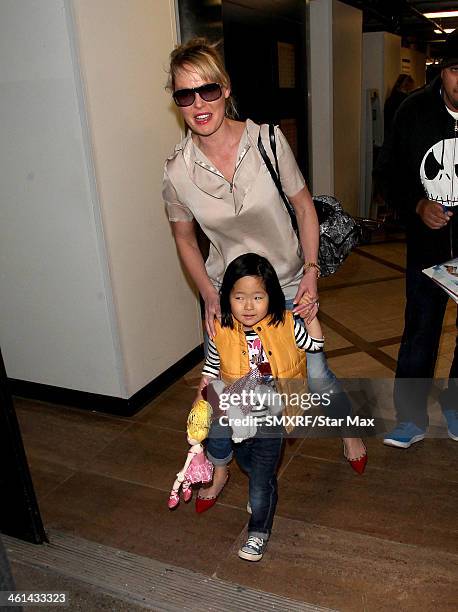 Actress Katherine Heigl and her daughter Nancy Leigh Kelley is seen on January 8, 2014 in Los Angeles, California.