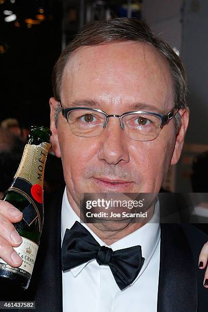 Kevin Spacey attends The 72nd Annual Golden Globe Awards at The Beverly Hilton Hotel on January 11, 2015 in Beverly Hills, California.