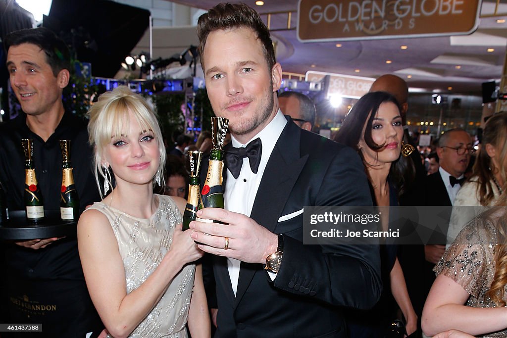 Moet & Chandon At The 72nd Annual Golden Globe Awards - Red Carpet