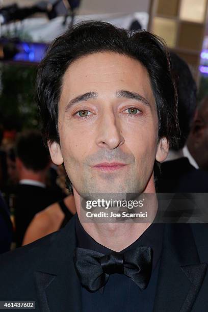 Adrien Brody attends The 72nd Annual Golden Globe Awards at The Beverly Hilton Hotel on January 11, 2015 in Beverly Hills, California.