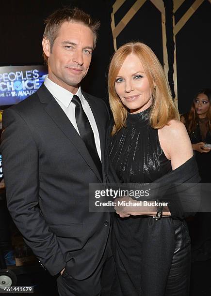 Actors Josh Holloway and Marg Helgenberger attend The 40th Annual People's Choice Awards at Nokia Theatre L.A. Live on January 8, 2014 in Los...