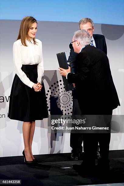 Queen Letizia of Spain attends 'Telefonica Ability Awards 2015' at Telefonica Sede on January 12, 2015 in Madrid, Spain.