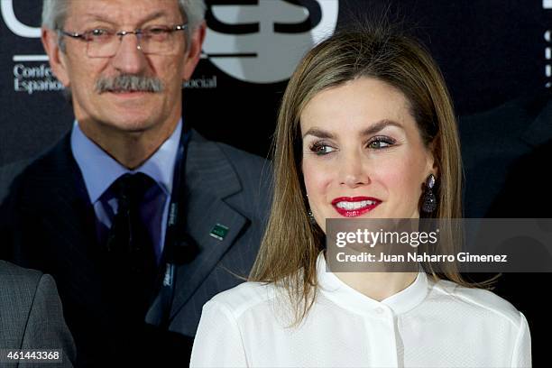 Queen Letizia of Spain attends 'Telefonica Ability Awards 2015' at Telefonica Sede on January 12, 2015 in Madrid, Spain.