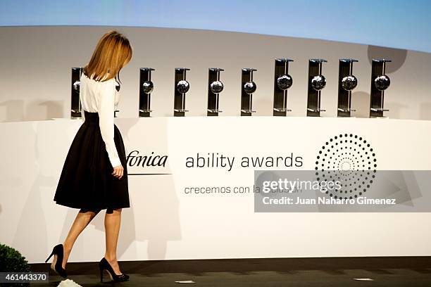 Queen Letizia of Spain attends 'Telefonica Ability Awards 2015' at Telefonica Sede on January 12, 2015 in Madrid, Spain.