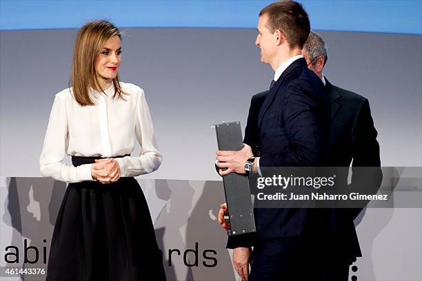 Queen Letizia of Spain attends 'Telefonica Ability Awards 2015' at Telefonica Sede on January 12, 2015 in Madrid, Spain.