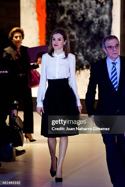 Queen Letizia of Spain attends 'Telefonica Ability Awards 2015' at Telefonica Sede on January 12, 2015 in Madrid, Spain.