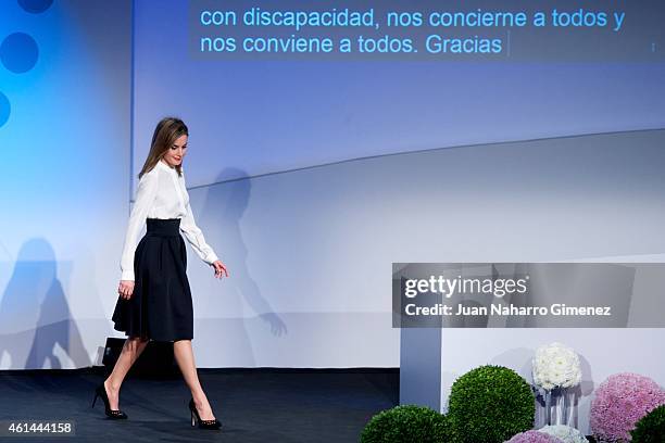 Queen Letizia of Spain attends 'Telefonica Ability Awards 2015' at Telefonica Sede on January 12, 2015 in Madrid, Spain.