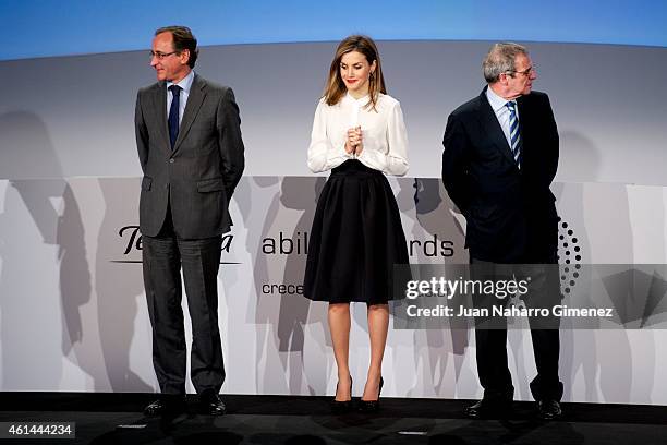 Queen Letizia of Spain attends 'Telefonica Ability Awards 2015' at Telefonica Sede on January 12, 2015 in Madrid, Spain.