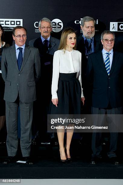 Queen Letizia of Spain attends 'Telefonica Ability Awards 2015' at Telefonica Sede on January 12, 2015 in Madrid, Spain.