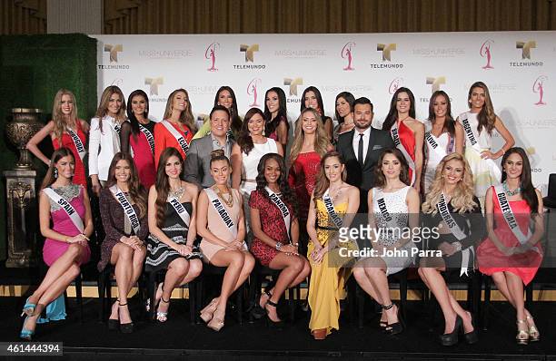 Raul Gonzalez, Rashel Diaz, Guadalupe Venegas and Jessica Carillo as Telemundo Introduces all Miss Universe Contestants From Latin America And Spain...