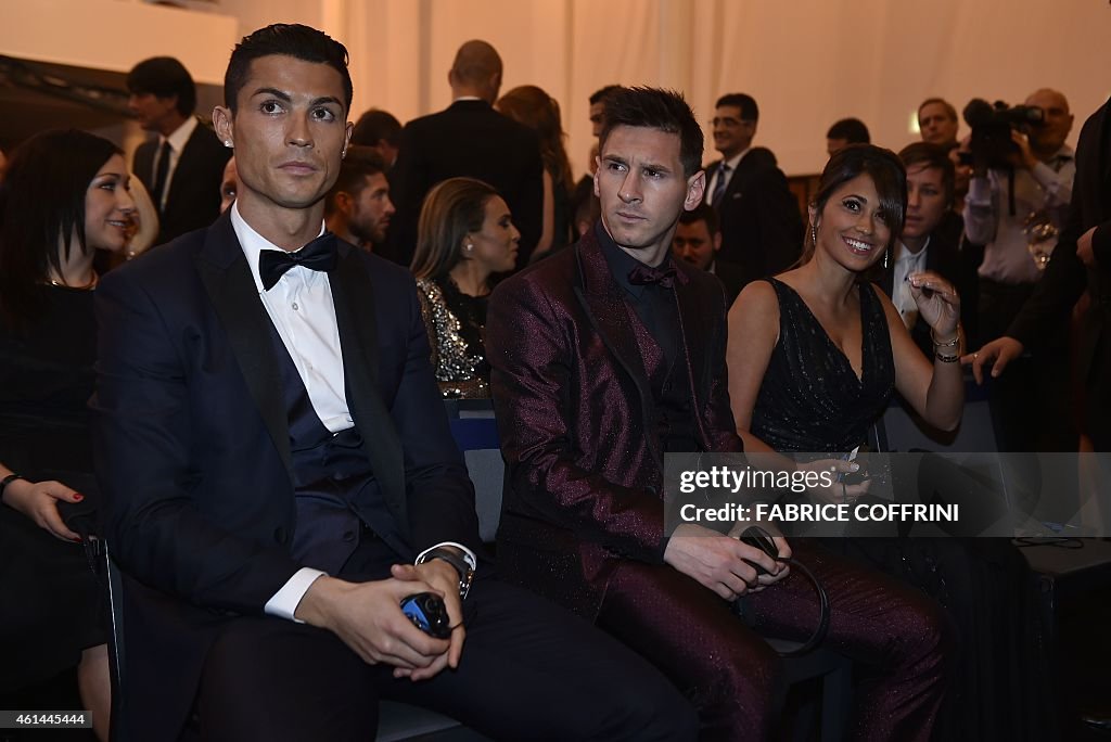 Real Madrid and Portugal forward Cristiano Ronaldo sits next to... News ...