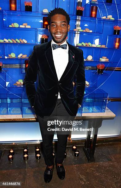 Tinie Tempah attends the GQ London Collections: Men AW15 closing dinner at Hakkasan Hanway Place on January 12, 2015 in London, England.