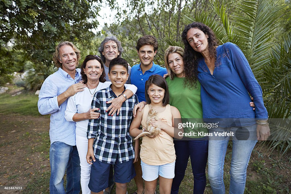 Group photo of multigenerational family
