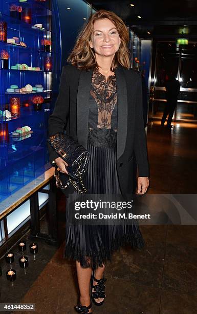 Natalie Massenet attends the GQ London Collections: Men AW15 closing dinner at Hakkasan Hanway Place on January 12, 2015 in London, England.