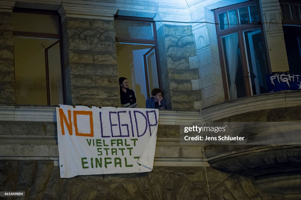 Pegida Holds First March In Leipzig