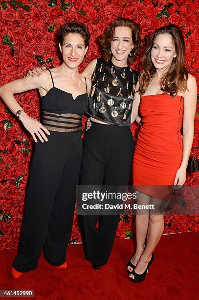 Tamsin Greig, Haydn Gwynne and Anna Skellern attend an after party following the press night performance of "Woman On The Verge Of A Nervous...