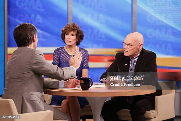 James Carville and Mary Matalin are guests on "Good Morning America," 1/7/14, airing on the Walt Disney Television via Getty Images Television...