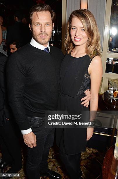 Paul Sculfor and Federica Amati attend the launch of Tom Ford's new fragrance "Noir Extreme" at The Chiltern Firehouse on January 12, 2015 in London,...