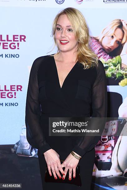 Alwara Hoefels attends the premiere of the film 'Frau Mueller muss weg' at Cinedom on January 12, 2015 in Cologne, Germany.
