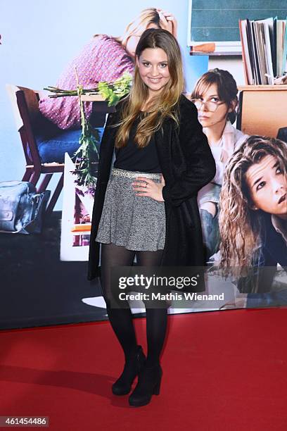 Amrei Haardt attends the premiere of the film 'Frau Mueller muss weg' at Cinedom on January 12, 2015 in Cologne, Germany.