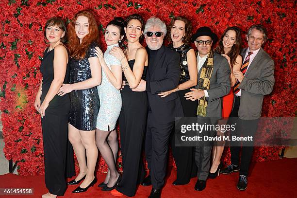 Sarah Moyle, Willemijn Verkaik, Seline Hizli, Tamsin Greig, Pedro Almodovar, Haydn Gwynne, David Yazbek, Anna Skellern and director Bartlett Sher...