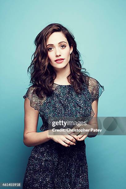 Actress Emmy Rossum poses for a portrait at the 2015 Film Independent Spirit Awards Nominee Brunch at BOA Steakhouse on January 10, 2015 in Los...