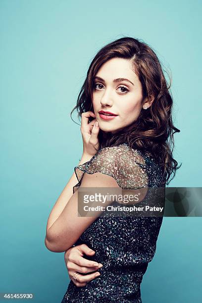 Actress Emmy Rossum poses for a portrait at the 2015 Film Independent Spirit Awards Nominee Brunch at BOA Steakhouse on January 10, 2015 in Los...