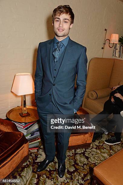 Douglas Booth attends the launch of Tom Ford's new fragrance "Noir Extreme" at The Chiltern Firehouse on January 12, 2015 in London, England.