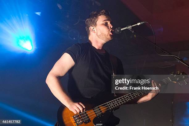 Singer Mike Kerr of the British band Royal Blood performs live during a concert at the Astra on January 12, 2015 in Berlin, Germany.