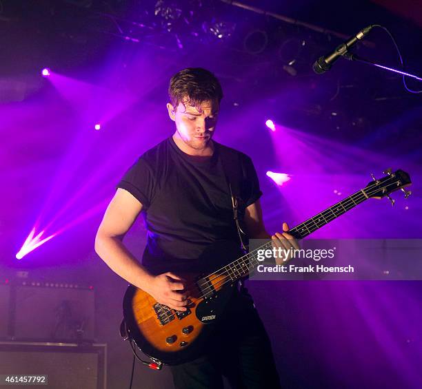 Singer Mike Kerr of the British band Royal Blood performs live during a concert at the Astra on January 12, 2015 in Berlin, Germany.