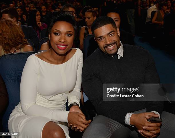 Actress-singer Jennifer Hudson and pro wrestler David Otunga attend The 40th Annual People's Choice Awards at Nokia Theatre LA Live on January 8,...