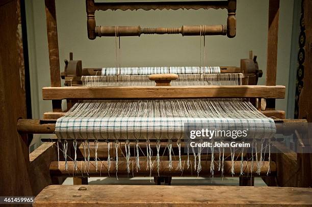 Antique loom at Winterthur decorative Arts Museum and Gardens.