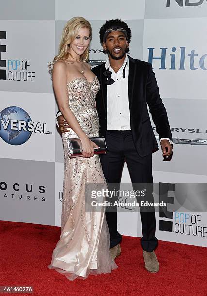 Model Kennedy Summers and Brandon Smith arrive at NBCUniversal's 72nd Annual Golden Globes After Party at The Beverly Hilton Hotel on January 11,...