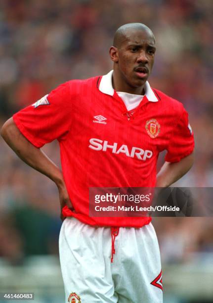April 1994 FA Cup semi-final - Manchester United v Oldham Athletic, Dion Dublin of United.