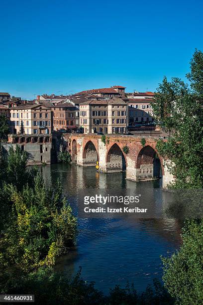albi city view and old bridge - albi stock pictures, royalty-free photos & images