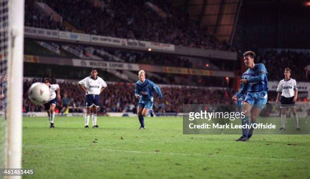 September 1994 FA Premiership Football - Tottenham Hotspur v Southampton, Matt Le Tissier scores from the penalty spot.