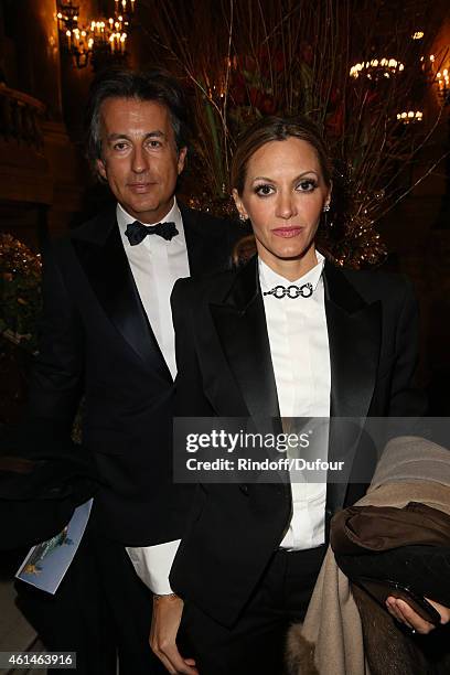 Cyril Karaoglan and Ulla Parker attend the Pasteur Weizmann Institute 40th anniversary celebration at Opera Farnier in Paris at Opera Garnier on...